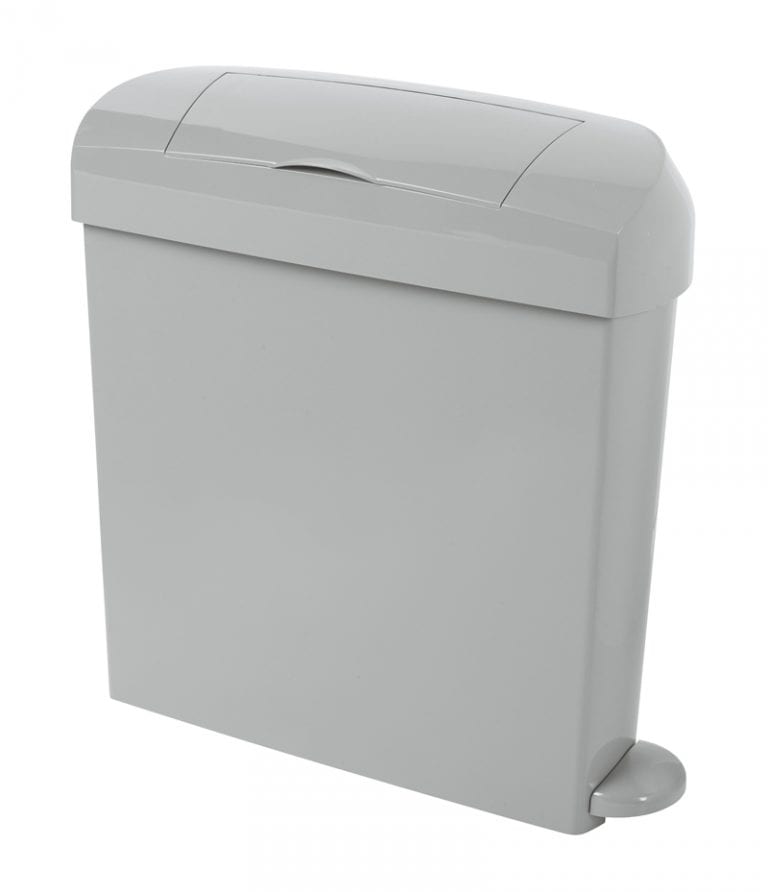 Grey Slimline Sanitary Bin | Hygieneco Washrooms